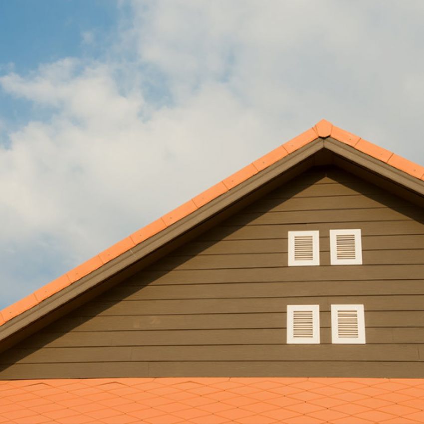Painting contractors. Painted roof and outside wall. 