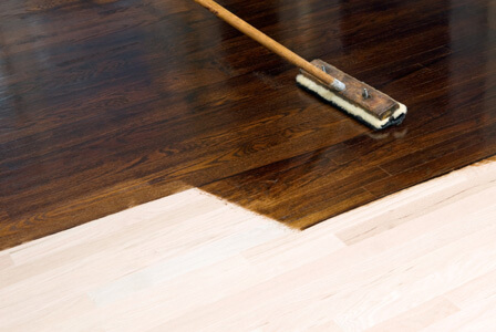 Floor being coated.